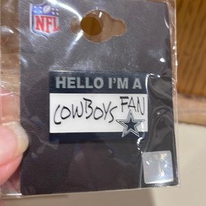 Dallas cowboys name tag pin hat lapel collector . New design